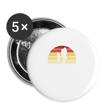 Horse Girl Western Holder Horse Horseback - Buttons large 2.2''/56 mm (5-pack) - white - Front