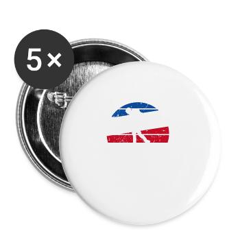 J'ai Juste Besoin De Randonnee - Lot de 5 grands badges (56 mm) - blanc - Devant