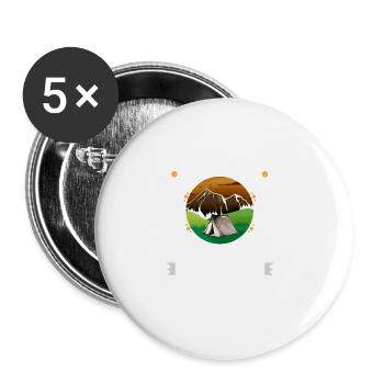 Steens Mountain Is On My List Hiking Camping - Buttons groß 56 mm (5er Pack) - Weiß - Vorne