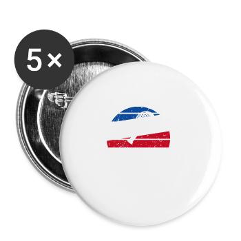Je Peux Pas J'ai Padel Pongiste - Lot de 5 grands badges (56 mm) - blanc - Devant