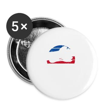 J'ai Juste Besoin De Faire Du Badminton - Lot de 5 grands badges (56 mm) - blanc - Devant