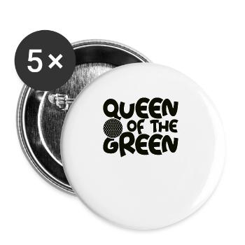 Golf Königin Golferin Frauen Golf - Buttons groß 56 mm (5er Pack) - Weiß - Vorne