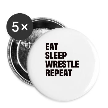 Wrestling Wrestling Wrestler Wrestler Gift - Buttons large 2.2''/56 mm (5-pack) - white - Front