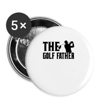 Golf Father Golfer Best Father Golf Course Papa - Buttons large 2.2''/56 mm (5-pack) - white - Front
