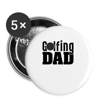 Golf Father Golfer Best Father Golf Course Papa - Buttons large 2.2''/56 mm (5-pack) - white - Front