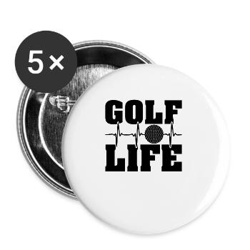 Golf Golfer Gift Hobby Club Quote - Buttons large 2.2''/56 mm (5-pack) - white - Front