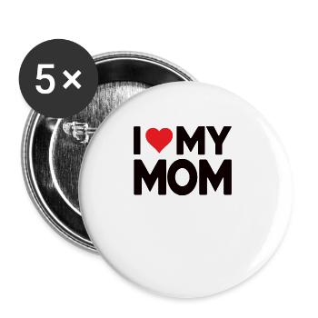 Meilleur cadeau de maman de la fête des mères - Lot de 5 grands badges (56 mm) - blanc - Devant