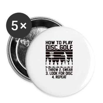 Disc Golf Disc Golf Frisbee Tree Basket Drop - Buttons large 2.2''/56 mm (5-pack) - white - Front