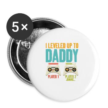 Je suis passé à Daddy Cool Art à bientôt - Lot de 5 grands badges (56 mm) - blanc - Devant