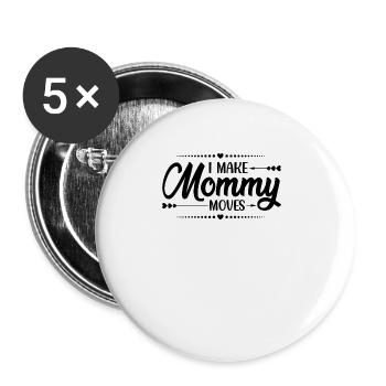Meilleur cadeau de maman de la fête des mères - Lot de 5 grands badges (56 mm) - blanc - Devant