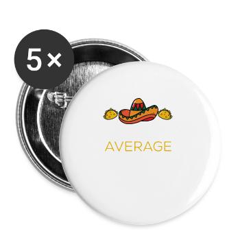 Cinco de Mayo Nacho Durchschnittlicher Stiefvater - Buttons groß 56 mm (5er Pack) - Weiß - Vorne