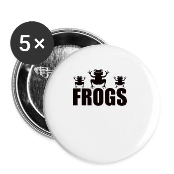 J’adore les grenouilles - Lot de 5 grands badges (56 mm) - blanc - Devant