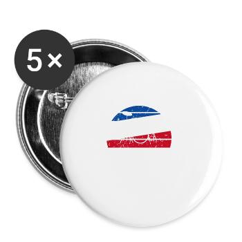 Détendez-Vous Le Batteur Est Là Batterie - Lot de 5 grands badges (56 mm) - blanc - Devant