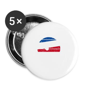Détendez-Vous Le Violoniste Est Là Violon - Lot de 5 grands badges (56 mm) - blanc - Devant