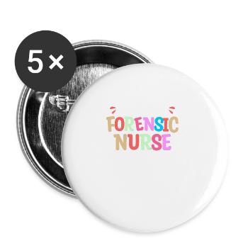 Futur infirmier médico-légal Sciences médicales Infirmière infirmière autorisée - Lot de 5 grands badges (56 mm) - blanc - Devant