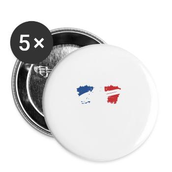 Je Suis Un Mec Simple J'aime Les Tronçonneuses Et - Buttons groß 56 mm (5er Pack) - Weiß - Vorne