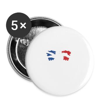 Je Peux Pas J'ai Piscine Natation Nageur - Lot de 5 grands badges (56 mm) - blanc - Devant