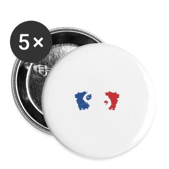 Je Suis Un Papa Policier Comme Un Papa Normal - Buttons groß 56 mm (5er Pack) - Weiß - Vorne
