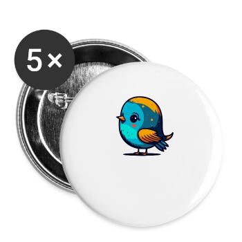 Petite amie, petit ami, homme, partenaire de la Saint-Valentin - Lot de 5 grands badges (56 mm) - blanc - Devant