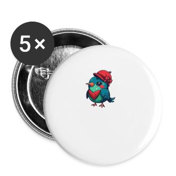 Petite amie, petit ami, homme, partenaire de la Saint-Valentin - Lot de 5 grands badges (56 mm) - blanc - Devant