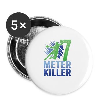 Handball Team, Club, Trainer, Coach, Spieler - Buttons groß 56 mm (5er Pack) - Weiß - Vorne