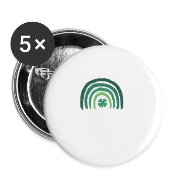Meine Schüler sind meine Glücksbringer Lehrer St. - Buttons groß 56 mm (5er Pack) - Weiß - Vorne