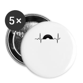 Carpenter Carpenter Wood Craft Tool Building - Buttons large 2.2''/56 mm (5-pack) - white - Front