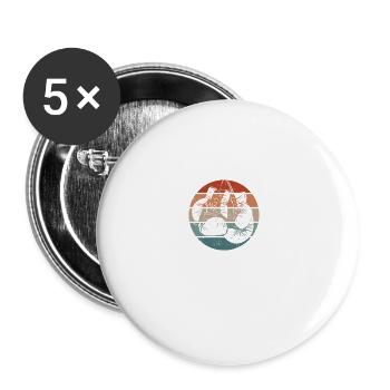 Je Peux Pas J'ai Boxe Boxeur - Lot de 5 grands badges (56 mm) - blanc - Devant