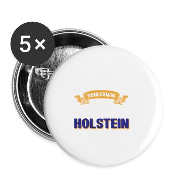 Dersauer Schleswig-holstein - Buttons large 2.2''/56 mm (5-pack) - white - Front