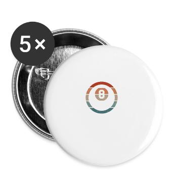 Je Peux Pas J'ai Billard - Lot de 5 grands badges (56 mm) - blanc - Devant