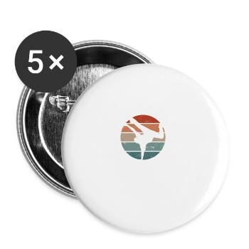 Je Peux Pas J'ai Breakdance Breakdancing - Lot de 5 grands badges (56 mm) - blanc - Devant