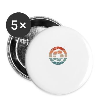 Je Peux Pas J'ai Match Footballeur Football - Lot de 5 grands badges (56 mm) - blanc - Devant