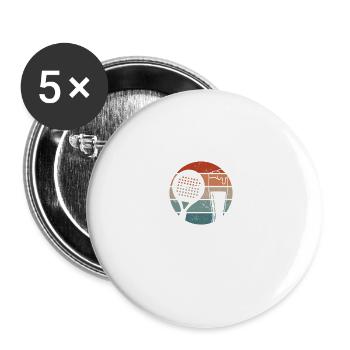 Je Peux Pas J'ai Padel Et Apéro Padeliste - Lot de 5 grands badges (56 mm) - blanc - Devant