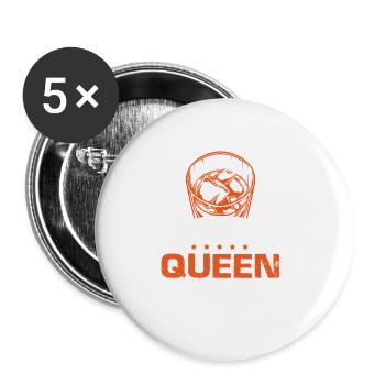 Vodka Queen - Buttons large 2.2''/56 mm (5-pack) - white - Front