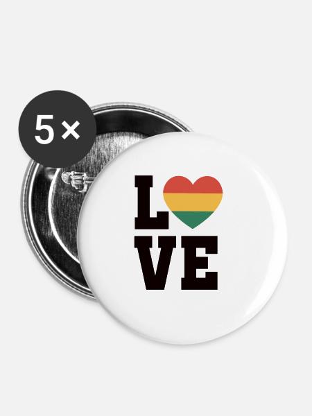 Ich bin Schwarze Geschichte Schwarzer - Buttons groß 56 mm (5er Pack) - Weiß