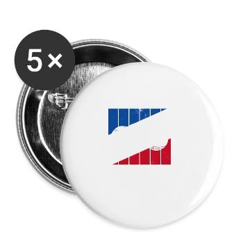 Je Peux Pas J'ai Boule Lyonnaise Pétanque Bocce - Lot de 5 grands badges (56 mm) - blanc - Devant