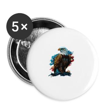 Did Somebody Yak Freedom Patriotic Patriotism - Buttons groß 56 mm (5er Pack) - Weiß - Vorne