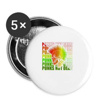 Punk Rock Pogo Anarchy Punks Punk Rocker Punk - Buttons large 2.2''/56 mm (5-pack) - white - Front