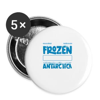 The frozen beauty of Antarctica Expedition - Buttons large 2.2''/56 mm (5-pack) - white - Front