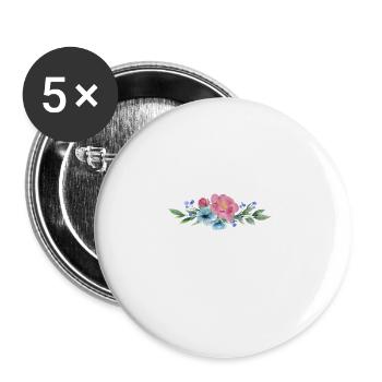 Je Suis Une Fleuriste Qui Déchire Floral - Lot de 5 grands badges (56 mm) - blanc - Devant