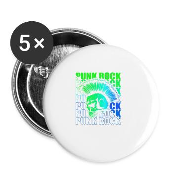 Punk Rock Pogo Anarchy Punks Punk Rocker Punk - Buttons large 2.2''/56 mm (5-pack) - white - Front