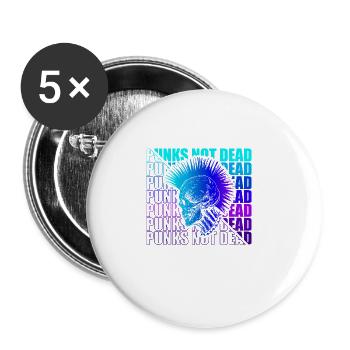 Punk Rock Pogo Anarchy Punks Punk Rocker Punk - Buttons large 2.2''/56 mm (5-pack) - white - Front