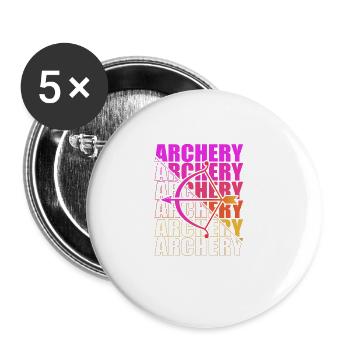 Archery Archer Archery Bow - Buttons large 2.2''/56 mm (5-pack) - white - Front