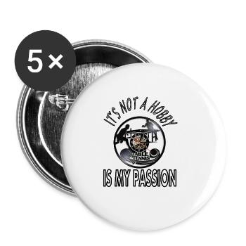 Table tennis, my passion, table tennis player - Buttons large 2.2''/56 mm (5-pack) - white - Front