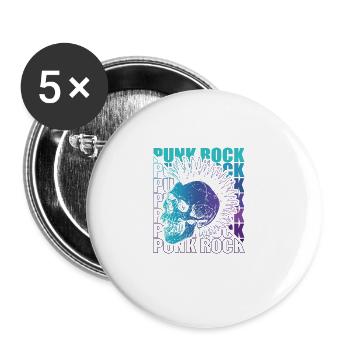 Punk Rock Pogo Anarchy Punks Punk Rocker Punk - Buttons large 2.2''/56 mm (5-pack) - white - Front