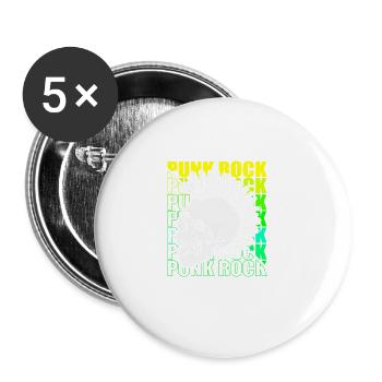 Punk Rock Pogo Anarchy Punks Punk Rocker Punk - Buttons large 2.2''/56 mm (5-pack) - white - Front