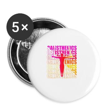 Motocross Enduro Motorcycle Freestyle Extreme Sport - Buttons large 2.2''/56 mm (5-pack) - white - Front