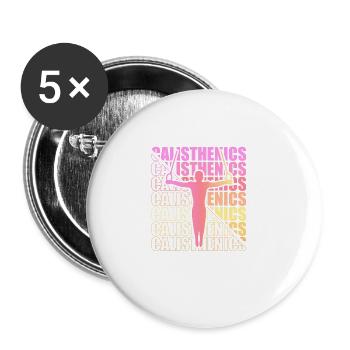 Motocross Enduro Motorcycle Freestyle Extreme Sport - Buttons large 2.2''/56 mm (5-pack) - white - Front