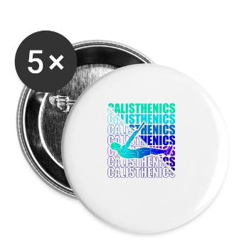 Motocross Enduro Motorcycle Freestyle Extreme Sport - Buttons large 2.2''/56 mm (5-pack) - white - Front