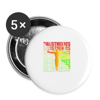 Motocross Enduro Motorcycle Freestyle Extreme Sport - Buttons large 2.2''/56 mm (5-pack) - white - Front
